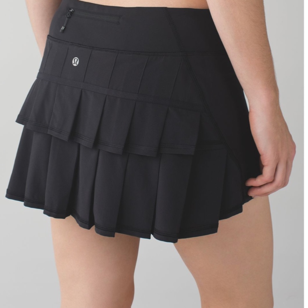 Lululemon Black Run Pace Setter Skirt Skort - Picture 1 of 7